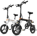 Jasion EB3 Electric Bike Adults 21mph, 500W Peak Motor, 270Wh Battery, Rear Suspension, 3 Levels Assist, 14′′ Folding Ebike for Adults and Teens, Complies to UL2849