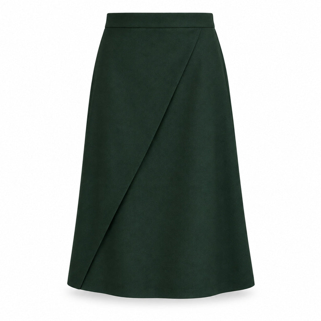 WrapLine Everyday Midi Skirt – Deep Forest Women's Skirt, One Size