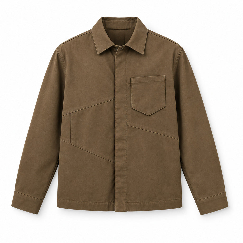 PanelShift Shirt Jacket – Muted Tobacco Unisex Jacket, One Size