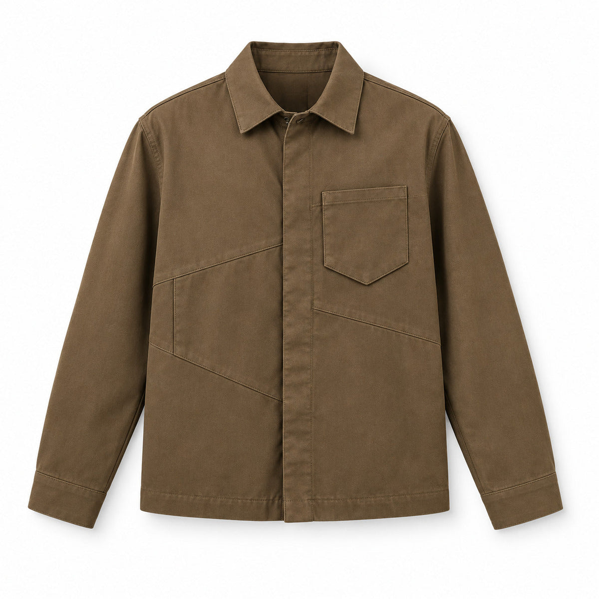 PanelShift Shirt Jacket – Muted Tobacco Unisex Jacket, One Size