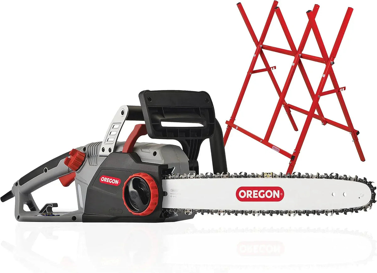 Oregon CS1500 18-inch 15 Amp Self-Sharpening Corded Electric Chainsaw, with Integrated Self-Sharpening System (PowerSharp), 2-Year Warranty, 120V, Grey, Black