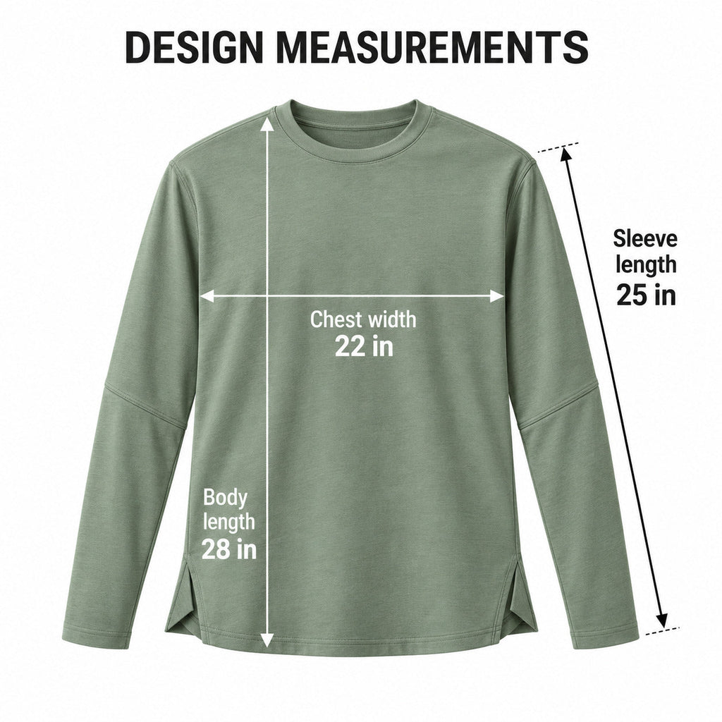 VentFold Long-Sleeve Top – Muted Sage Unisex Top, One Size