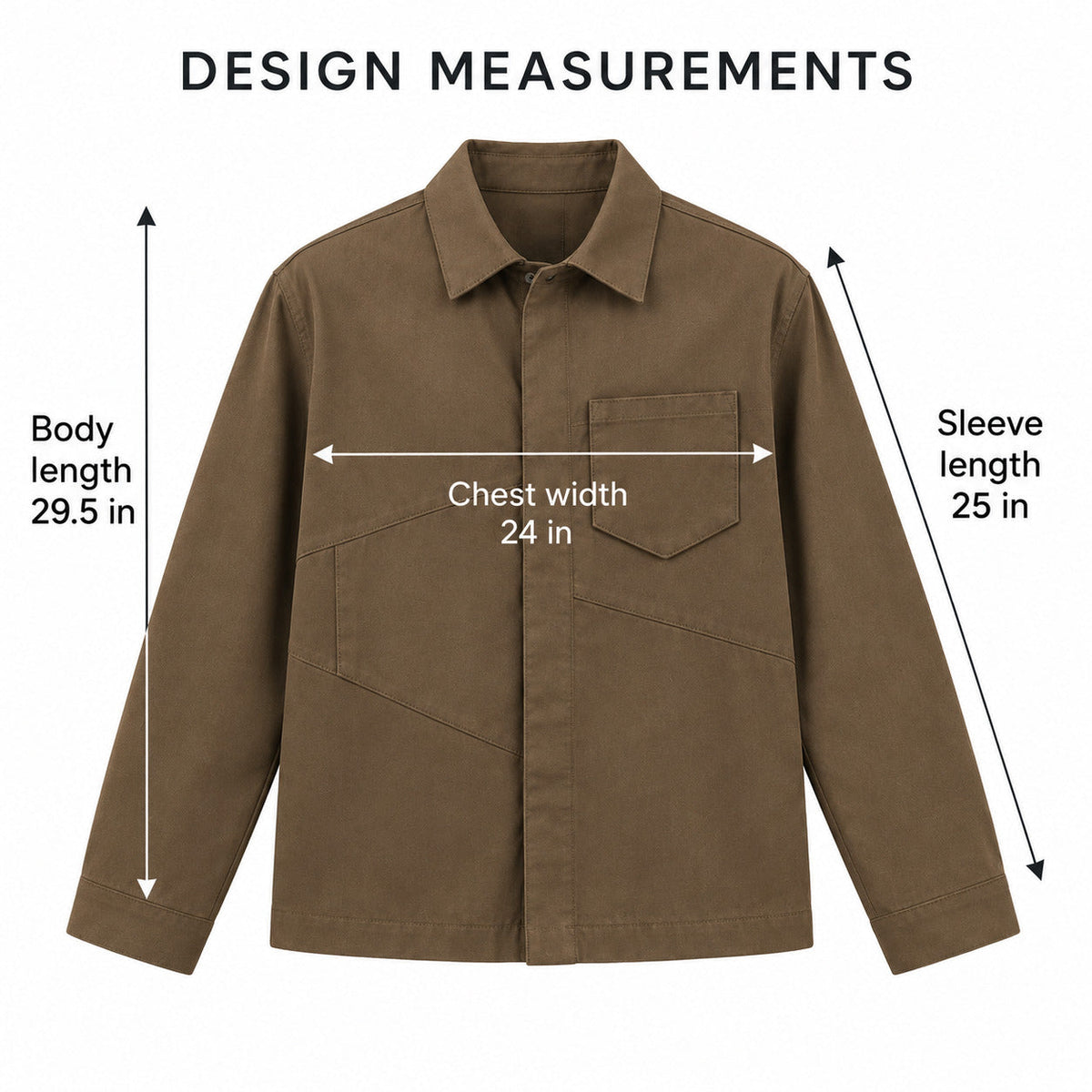 PanelShift Shirt Jacket – Muted Tobacco Unisex Jacket, One Size