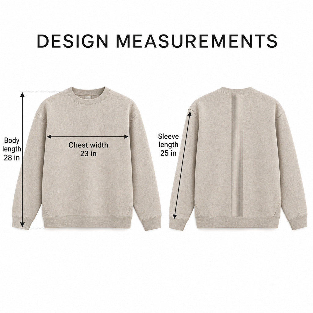 RidgeLine Crew Sweatshirt – Heather Oat Unisex Sweatshirt, One Size