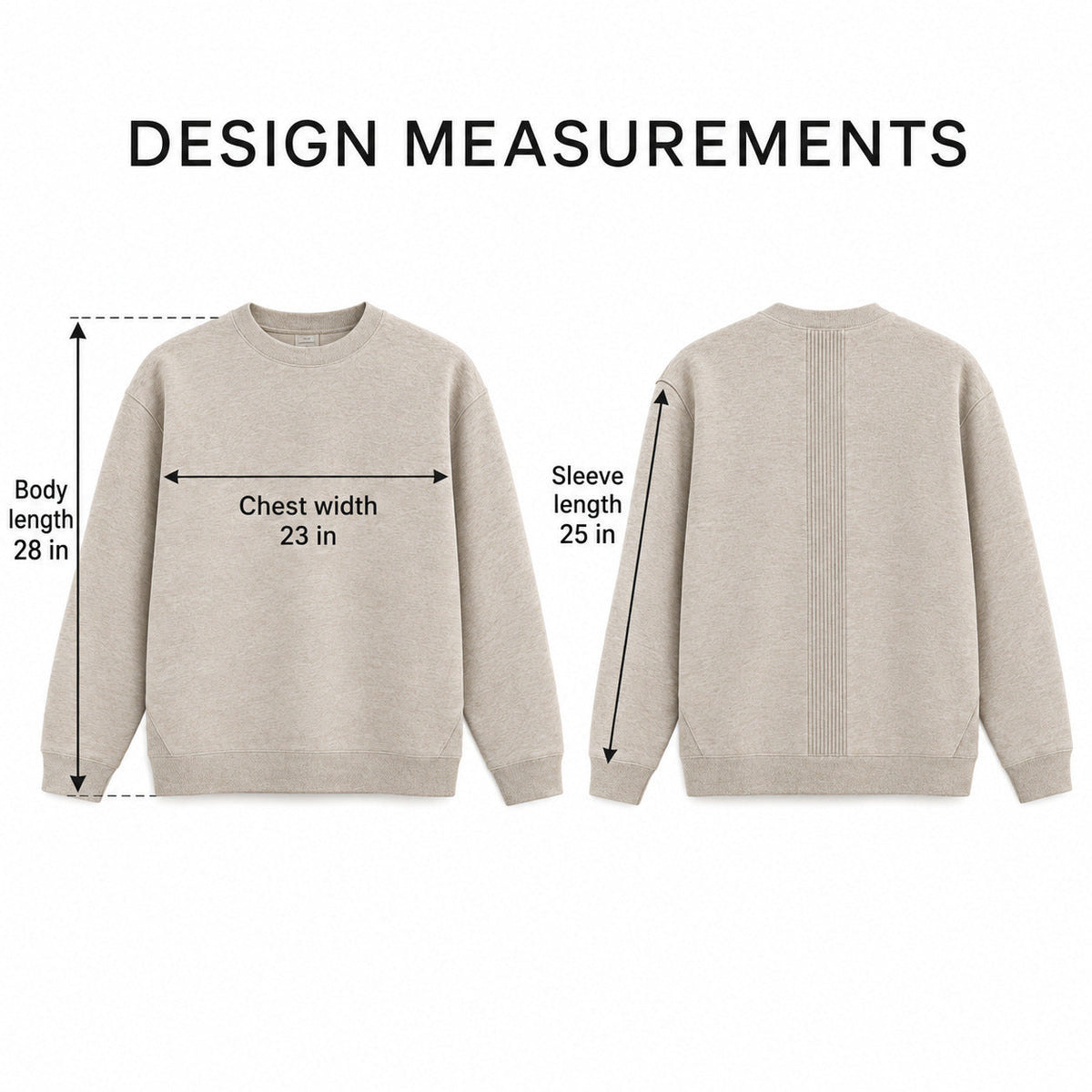 RidgeLine Crew Sweatshirt – Heather Oat Unisex Sweatshirt, One Size
