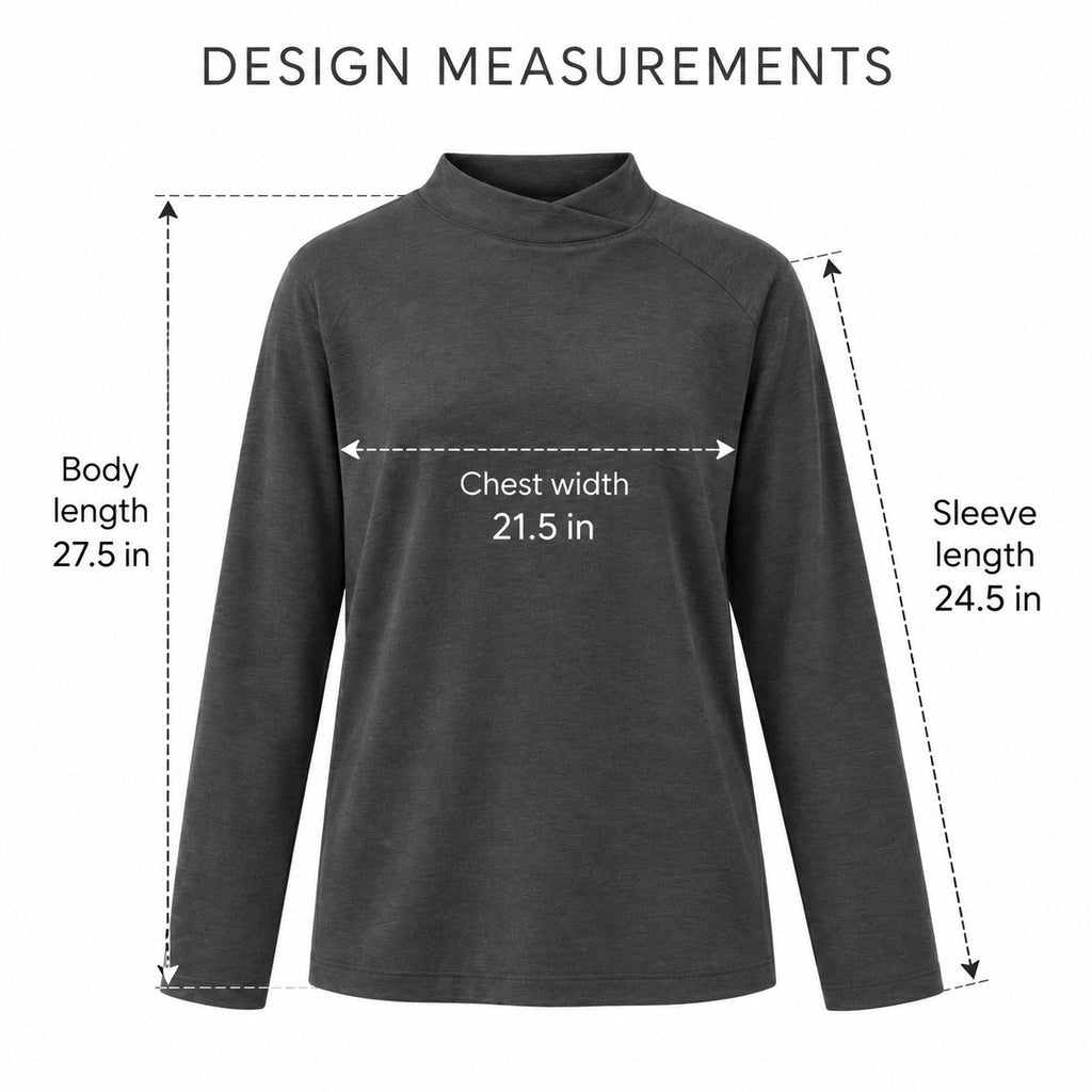 PivotNeck Lightweight Top – Charcoal Gray Unisex Top, One Size