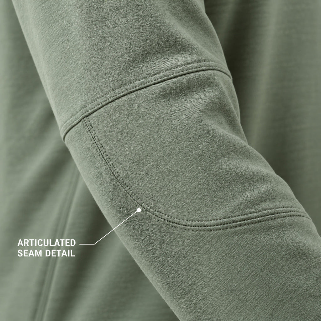 VentFold Long-Sleeve Top – Muted Sage Unisex Top, One Size
