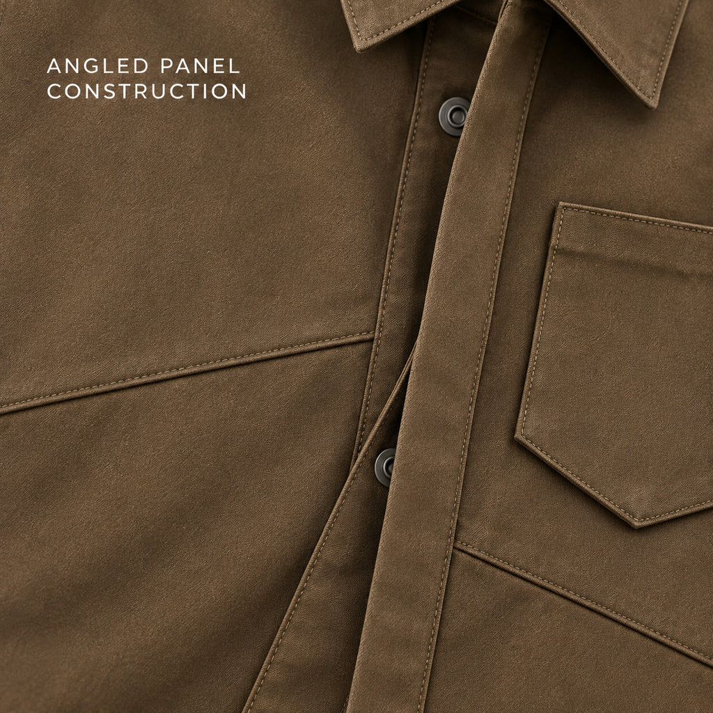 PanelShift Shirt Jacket – Muted Tobacco Unisex Jacket, One Size