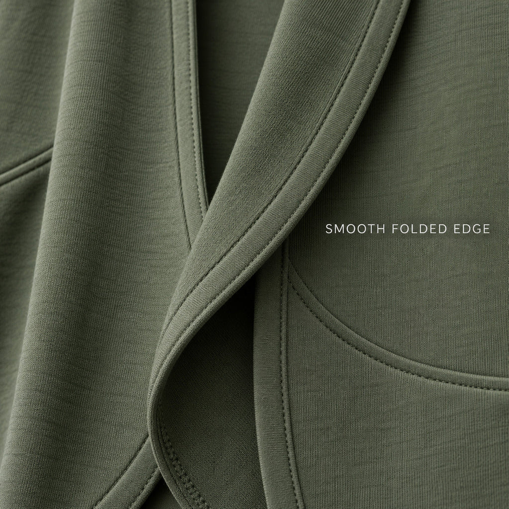 FoldArc Open Cardigan – Muted Moss Unisex Cardigan, One Size