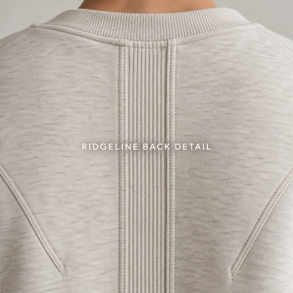 RidgeLine Crew Sweatshirt – Heather Oat Unisex Sweatshirt, One Size