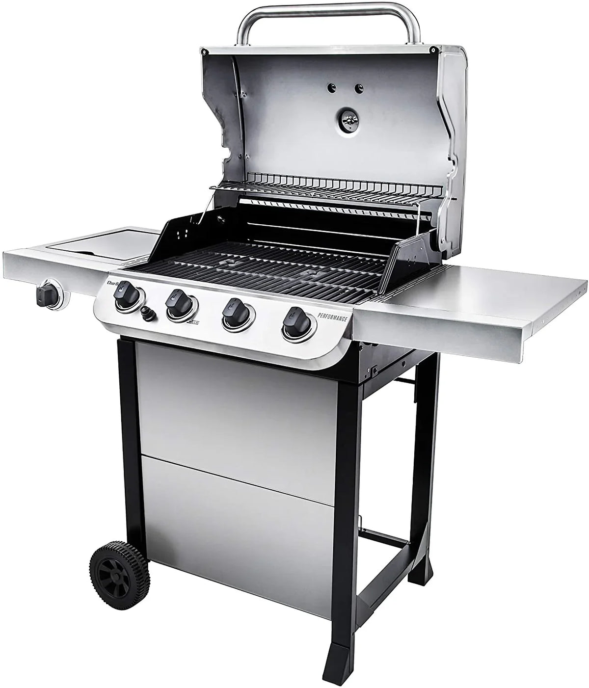 Char-Broil 463377319 Performance 4-Burner Cart Style Liquid Propane Gas Grill, Stainless Steel