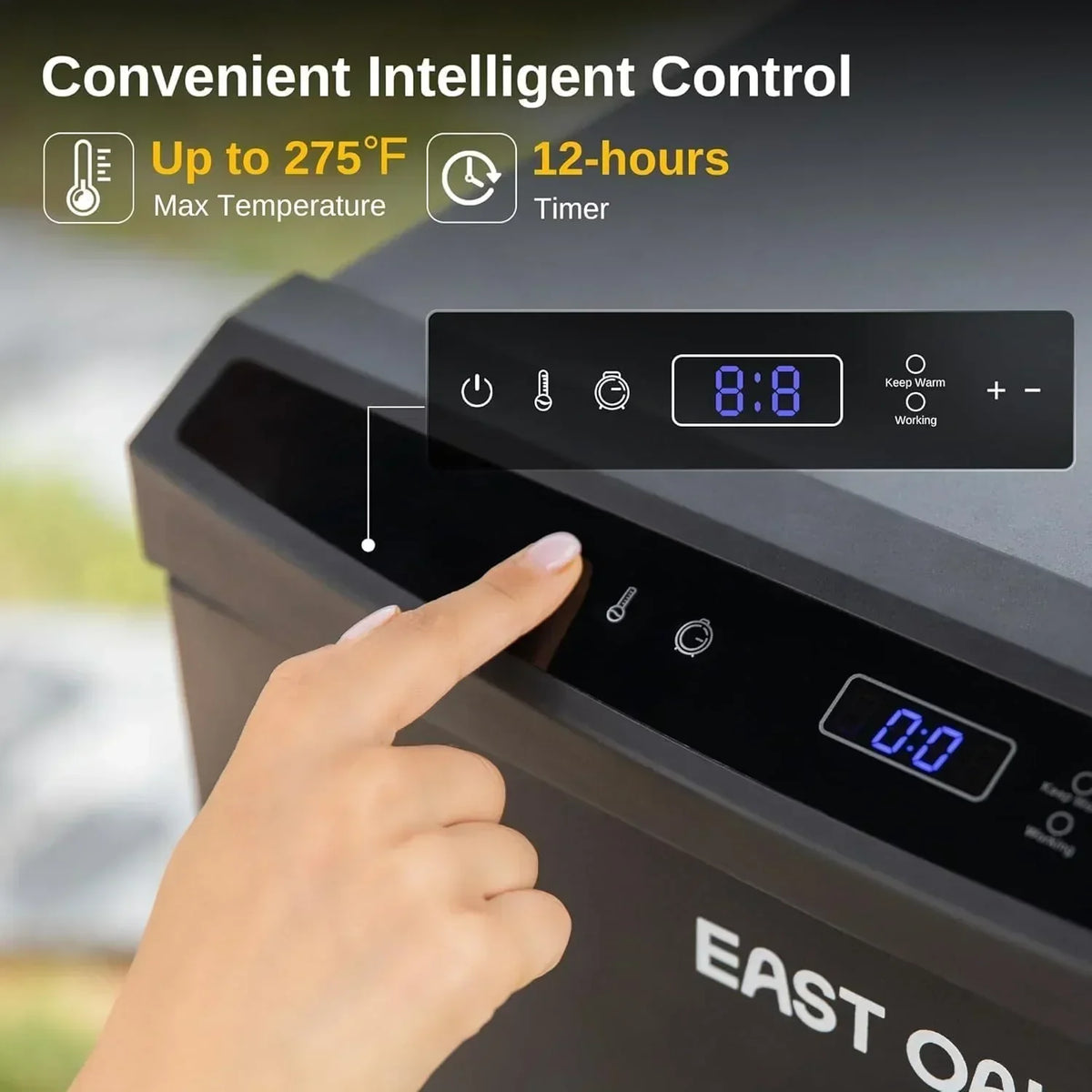EAST OAK 30" Outdoor Electric Smoker Built-in meat probe smokes up to 6 times longer