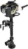 4 Stroke 4HP Outboard Motor, 4 Stroke 55CC Jet Pump Boat Engine w/Wind Cooling CDI System for Rubber Boats, Wooden Boats, Fishing Boats, etc, 5500 rpm