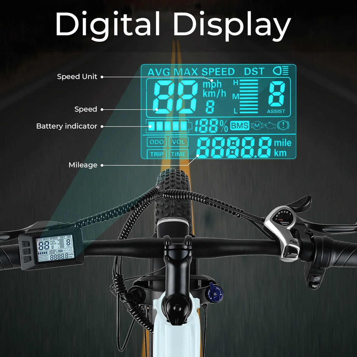 ANCHEER Electric Bike for Adults Peak 1000W Electric Bicycle 48V 15AH Battery Electric Bike 26" x 4.0" Fat Tire