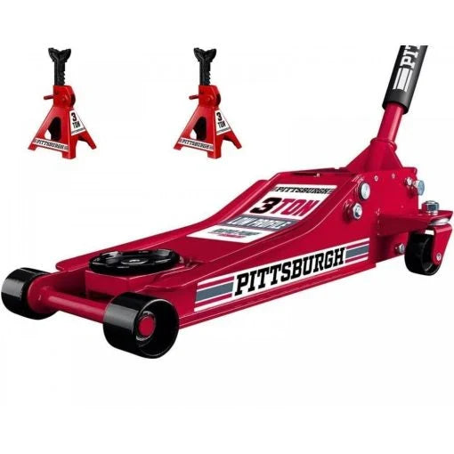 2025 3 Ton Low Profile Floor Jack and Jack Stands Set Steel Hydraulic Car Jack Lift