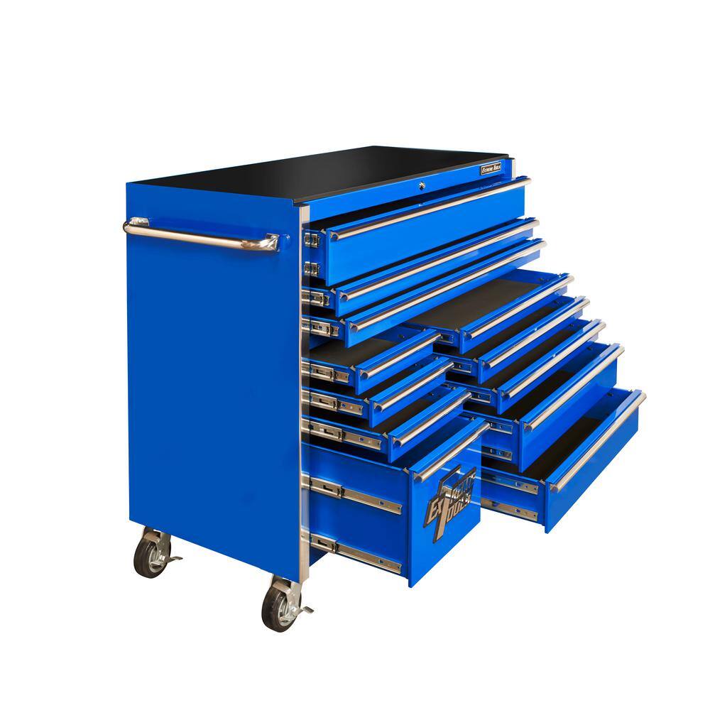 55 in. 12-Drawer Roller Cabinet Tool Chest in Blue