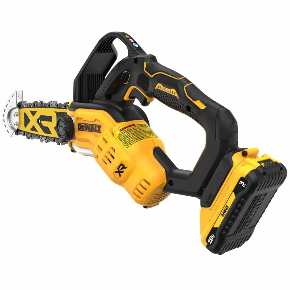 8-Inch 20V Cordless Pruning Chainsaw Kit with 3Ah Battery and Charger - DCCS623L1