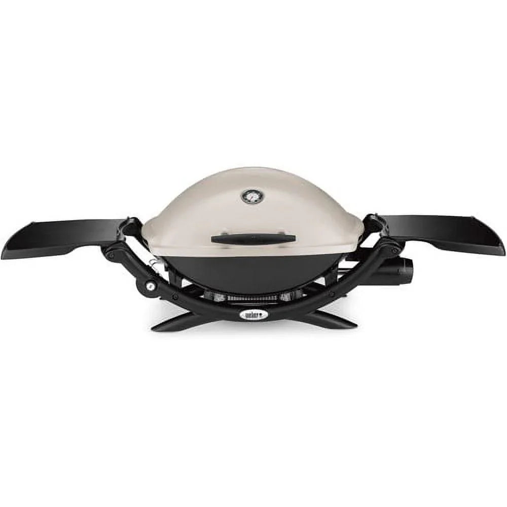Weber Q 2200 Portable Gas Grill, 1-Burner, Titanium, 12,000 BTU, 280 sq in Cooking Area