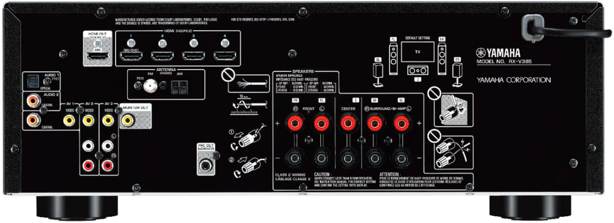 2025 Yamaha – 5.1-Channel 4K Home Theater Speaker System with Powered Subwoofer and Bluetooth Streaming – Black