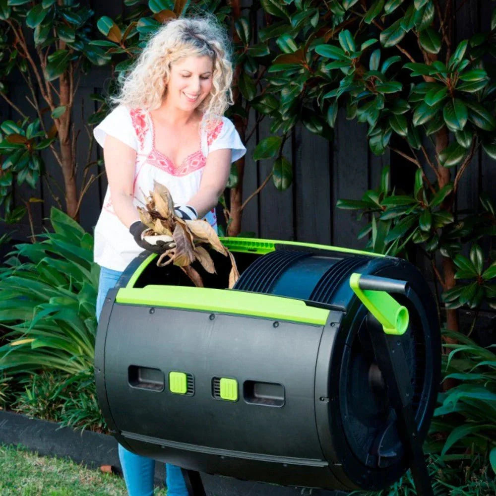 Maze 65-Gallon Compost Tumbler and Cart Set