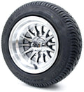 Golf Cart Wheels and Tires - 10" Medusa SS & (205/50 - 10 or 205/65 - 10) - Set of 4