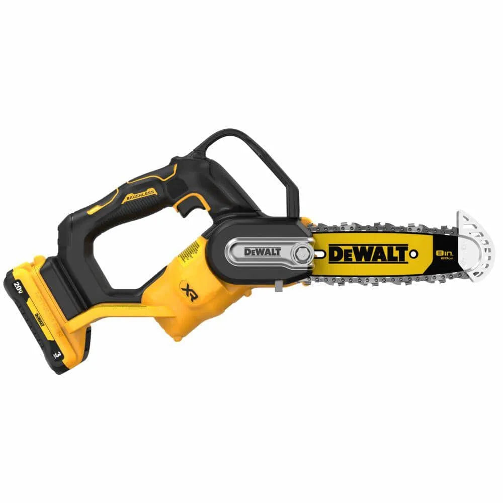 8-Inch 20V Cordless Pruning Chainsaw Kit with 3Ah Battery and Charger - DCCS623L1