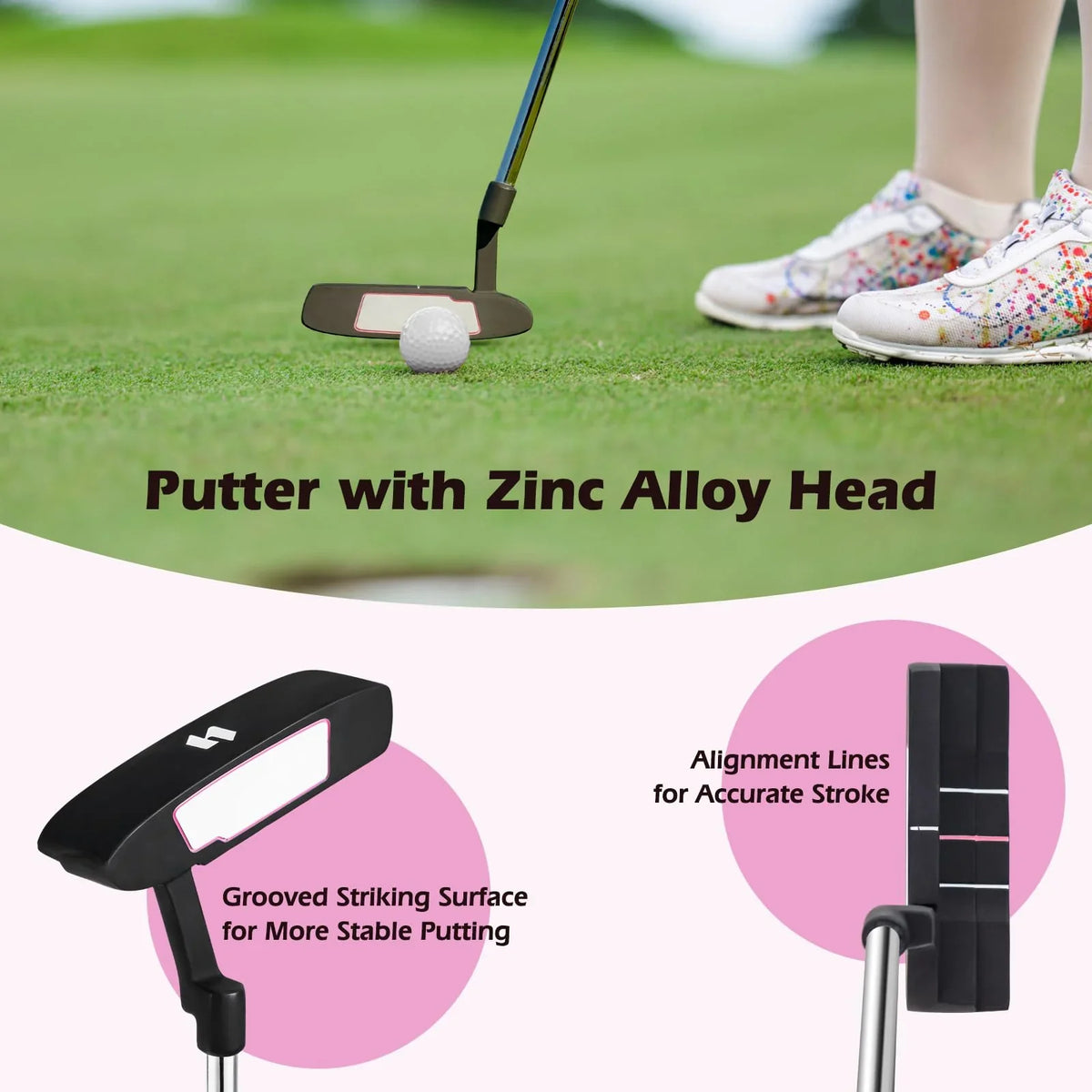 2025 Complete Golf Club Set for Women, 11 PCS Right Handed Golf Clubs with 460CC