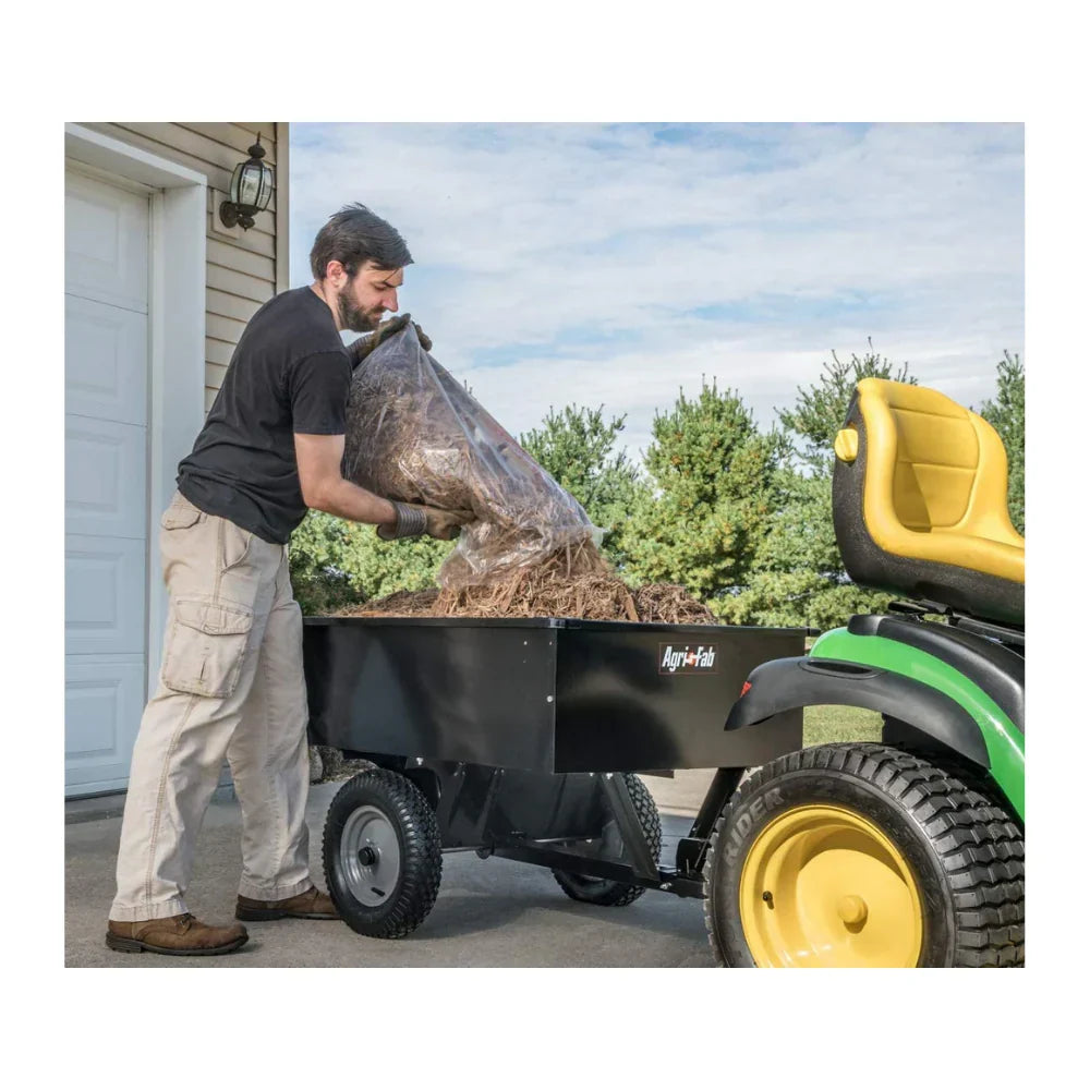 Utility Tow Behind Steel Dump Cart, 750 Pound Capacity