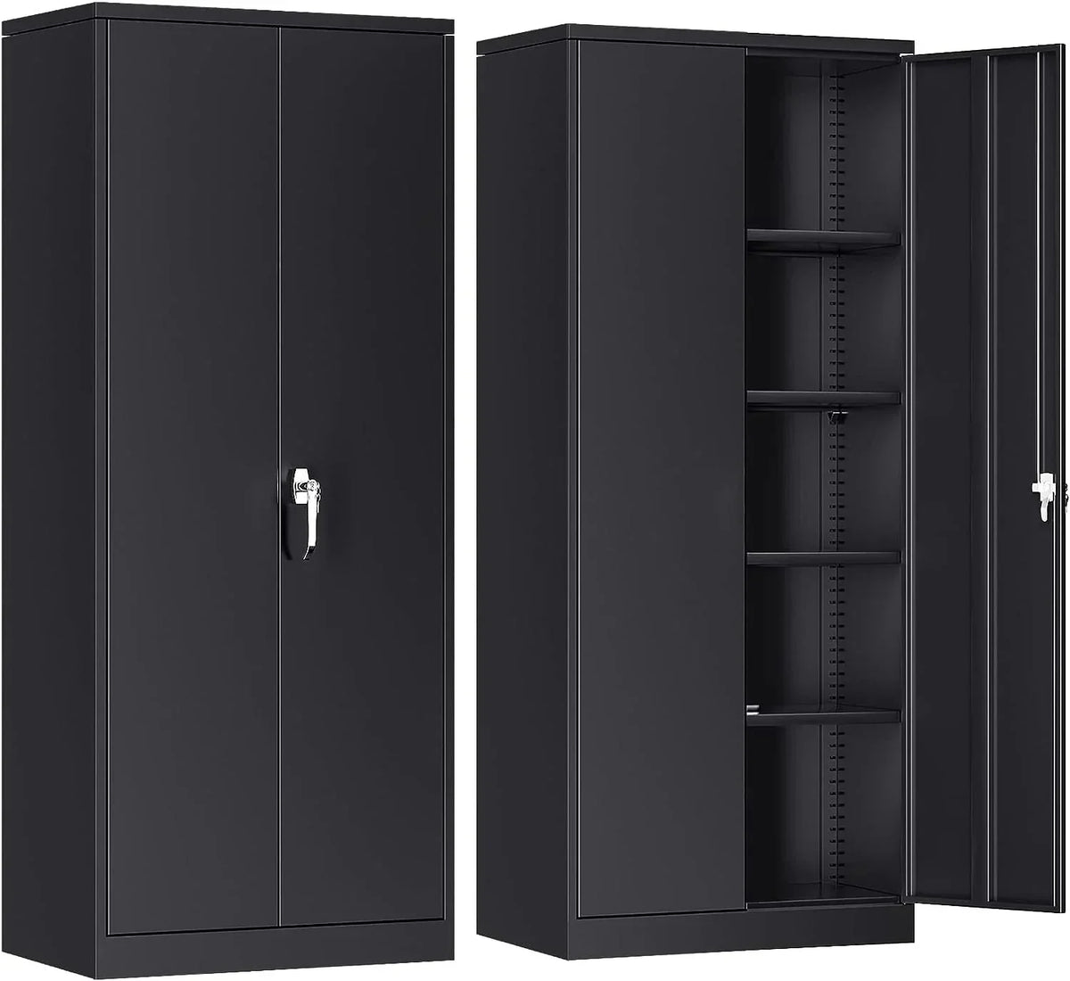 Atripark Metal Storage Cabinet with Lock, 72" Lockable Garage Tool Cabinet with Doors