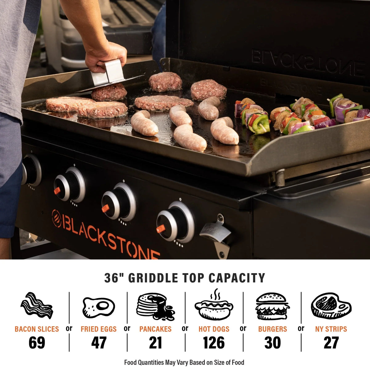 Blackstone Original 4-Burner 36" Propane Omnivore Griddle with Hard Cover