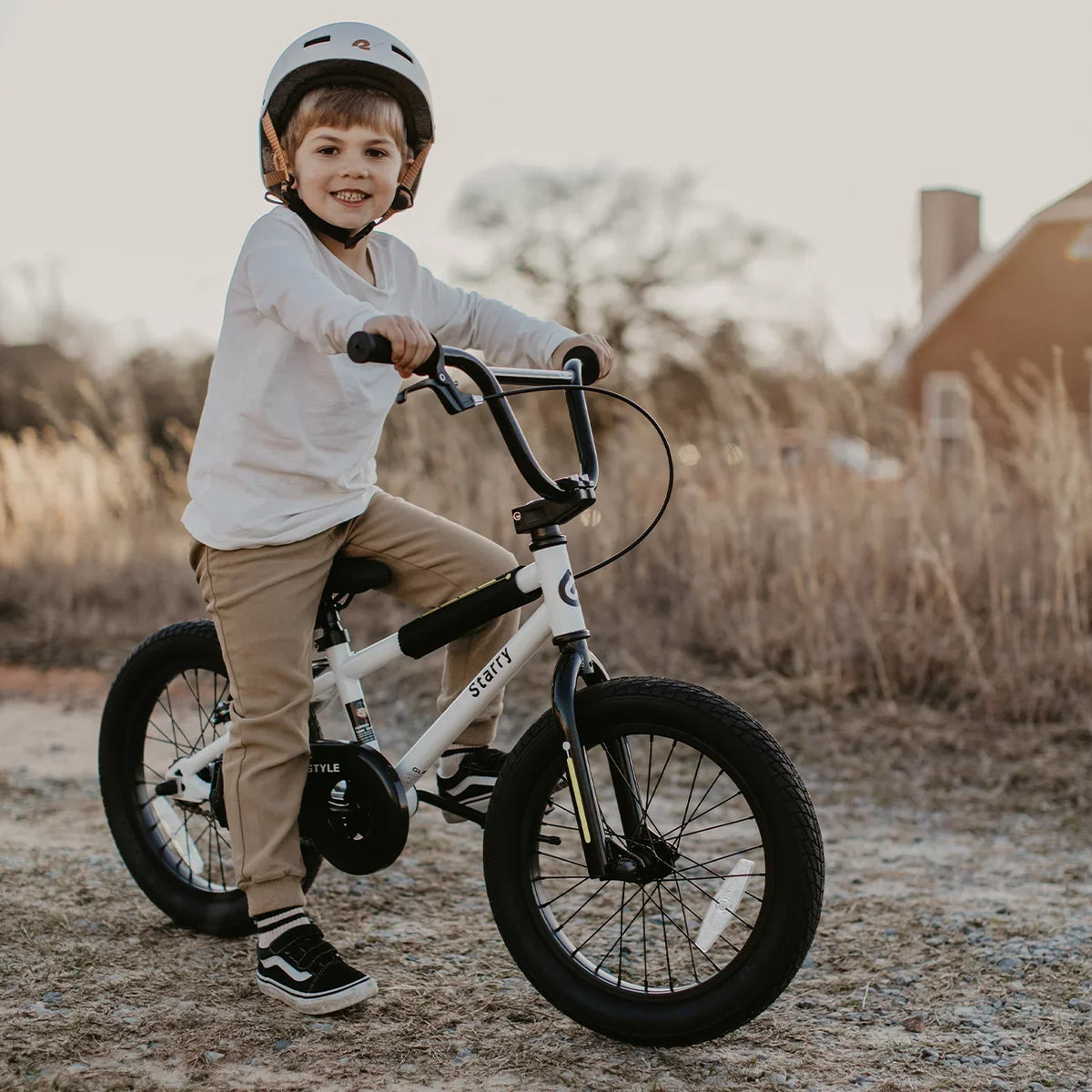 Glerc 14 Inch Little Kids Bike BMX Style Bicycle with Training Wheels Coaster Brake for 3 4 5 Years Old Boys Girls, Blue