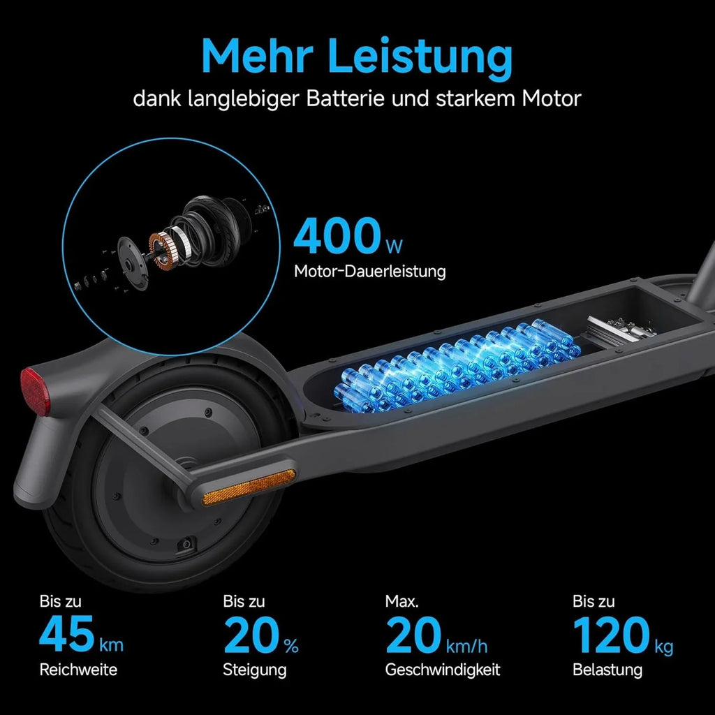 Xiaomi E-Scooter with German Road Legal (Max 20 km/h, Up to 70 km Range & 25 Percent Incline, Pneumatic Tyres, Dual Brakes, Display, Aluminium Body, App)