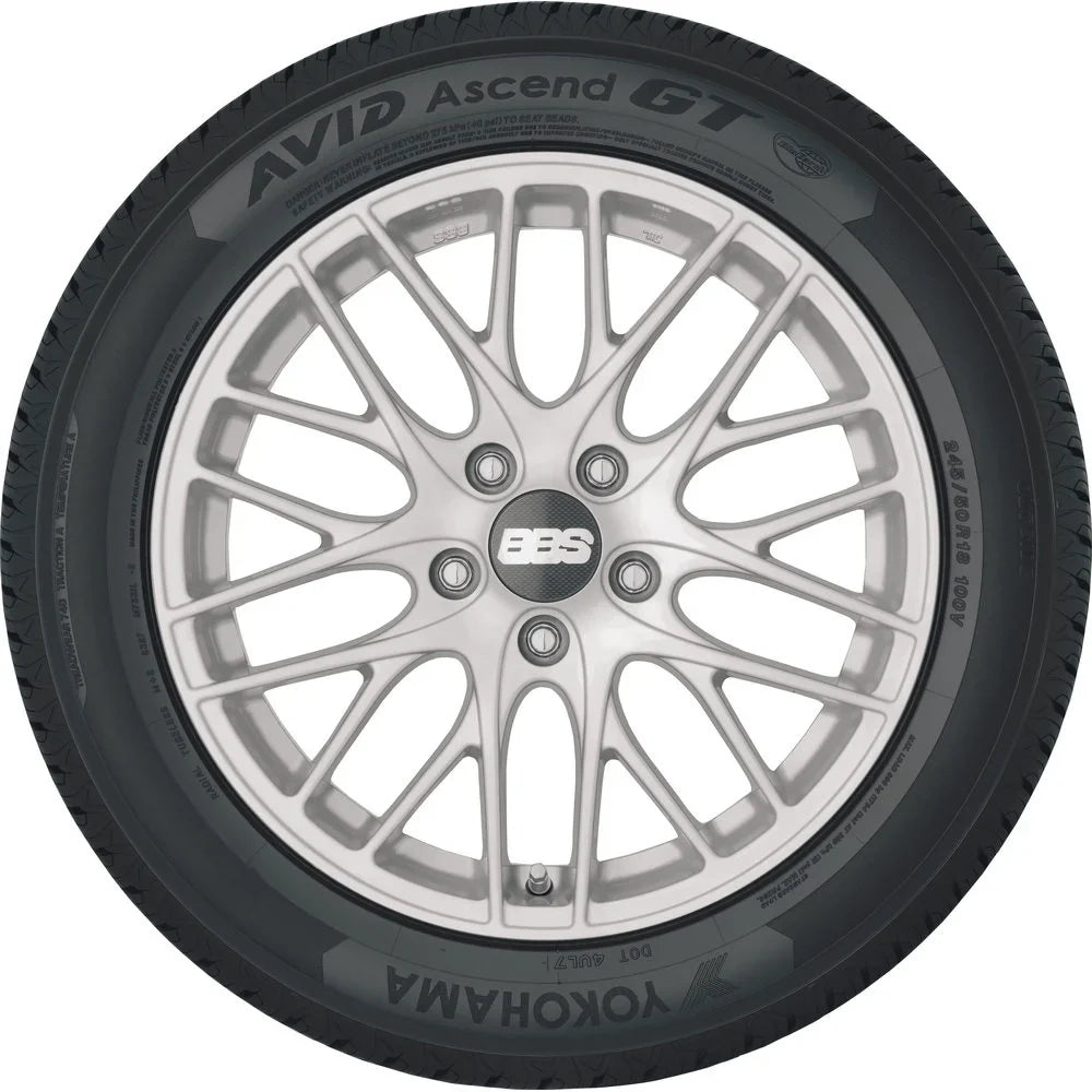Set of 4 Yokohama Avid Ascend GT 215/55R17 94V Tires 2155517 215 55 17