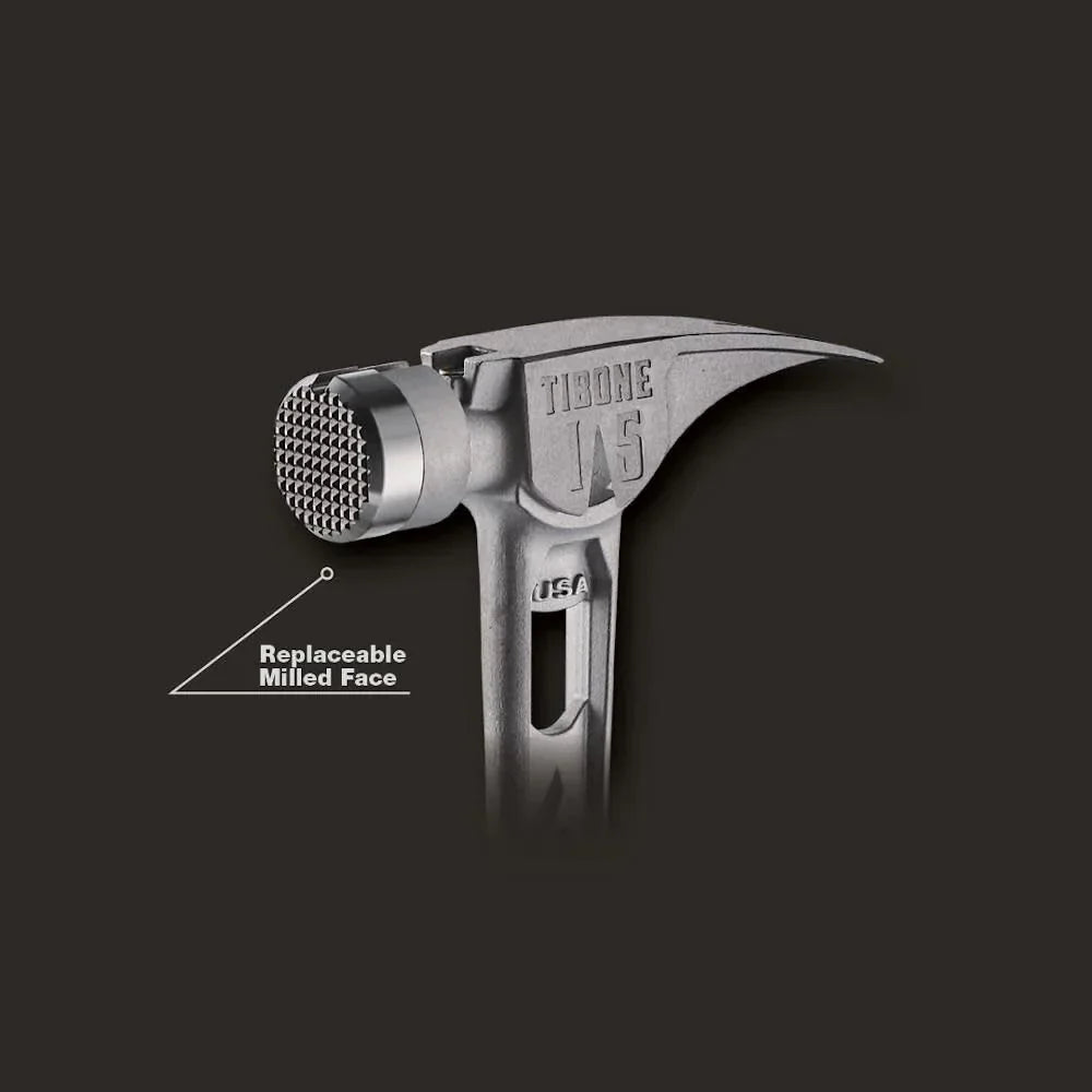 Stiletto TIB15MC 15 - Oz TIBONE Titanium Hammer Milled Face with Curved Handle