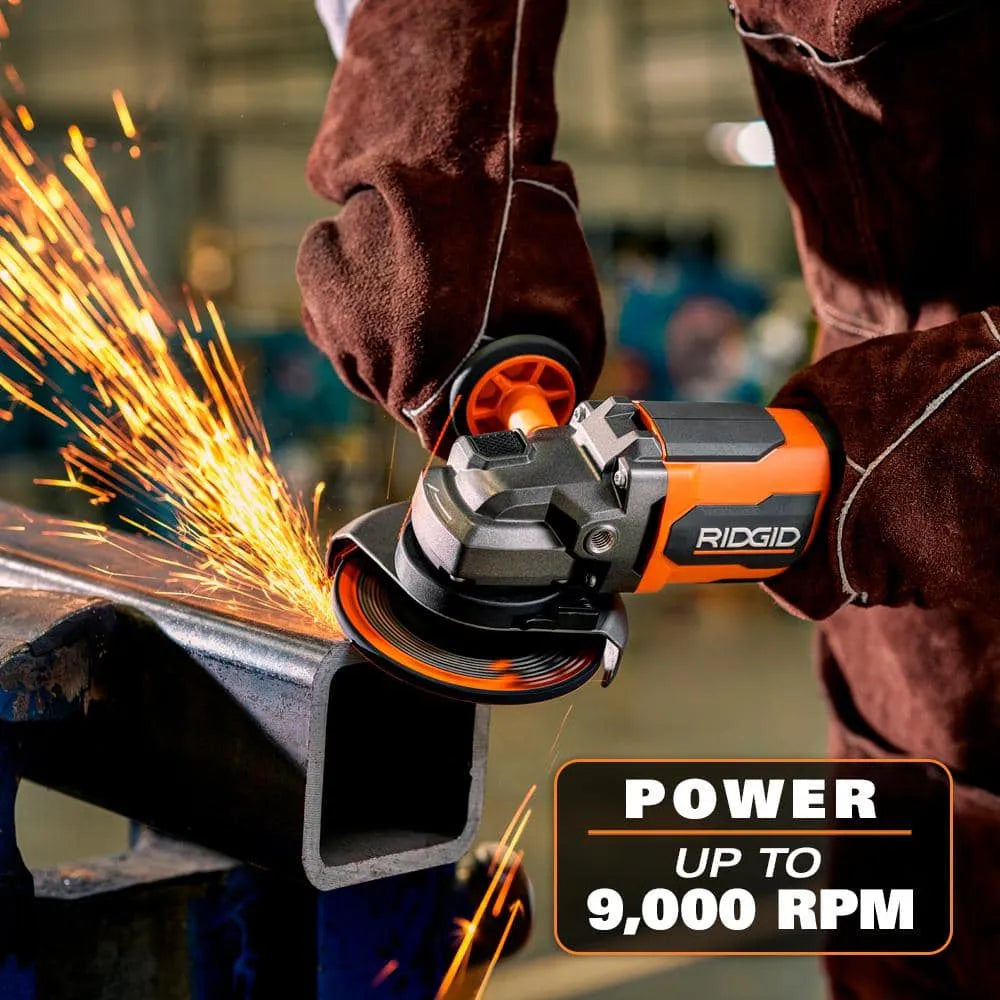 18V Brushless Cordless 4-1/2 in. Paddle Angle Grinder with (2) 4.0 Ah Batteries, Charger, and Bag -AC93044SBN