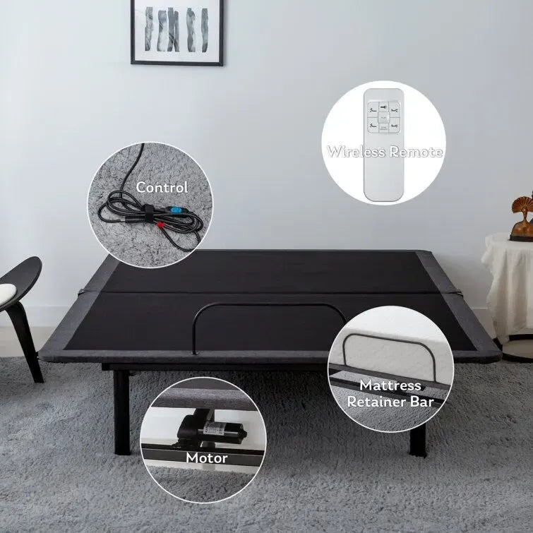 15-Inch Adjustable Bed with Wireless Remote Control