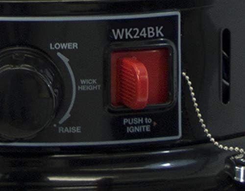 Dyna-Glo WK24BK 23,000 BTU Indoor Kerosene Heater, No Electricity Needed, Black