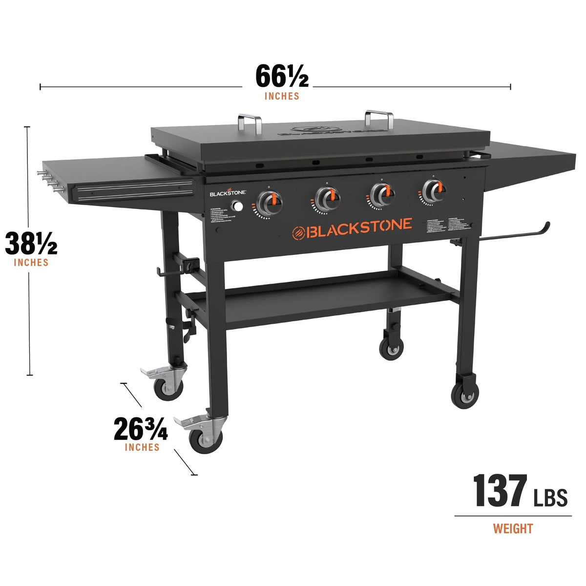 Blackstone Original 4-Burner 36" Propane Omnivore Griddle with Hard Cover