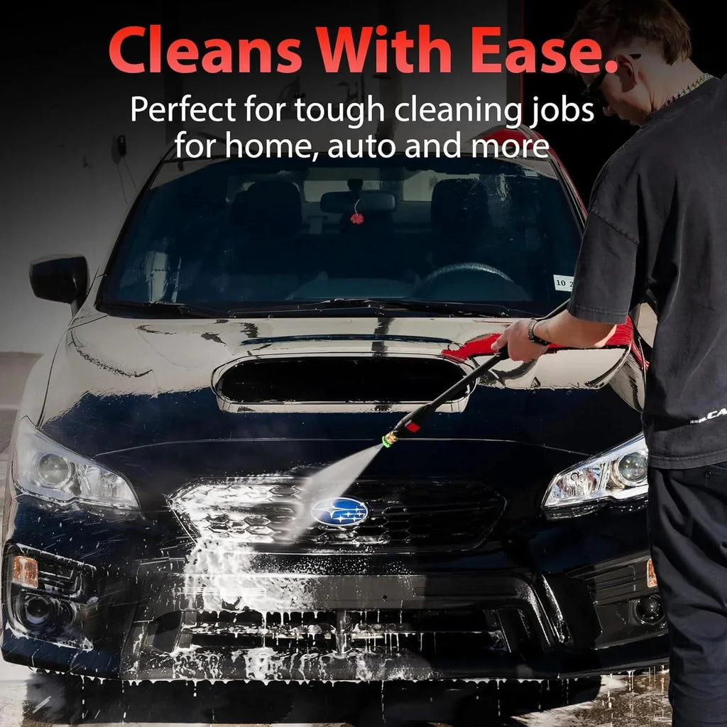 Electric Pressure Washer 2.0, Powerful 1.4 GPM 2000 PSI Car Pressure Washer Sprayer, Snub Nose & Tip Attachment, Use,Car Soap, Patio Boat RV Motorcycle Car Garage Deck Adam's Polishes