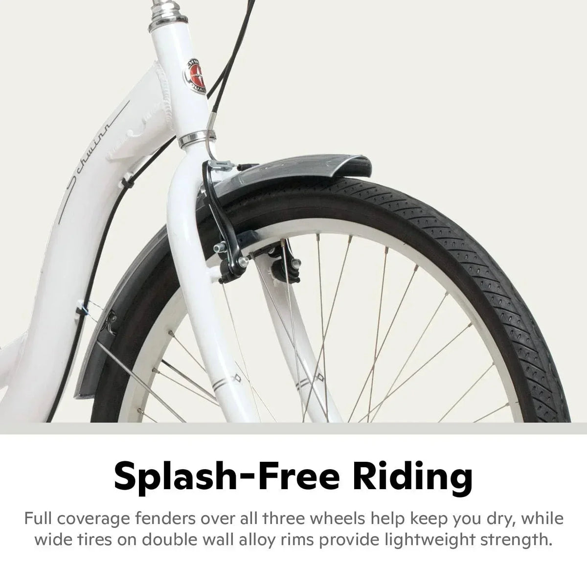 Schwinn Meridian Adult Tricycle Bike Mens and Womens Three Wheel Beach Cruiser 26-inch Wheels Low Step-Through Frame Wide Seat Rear Folding Basket Sin