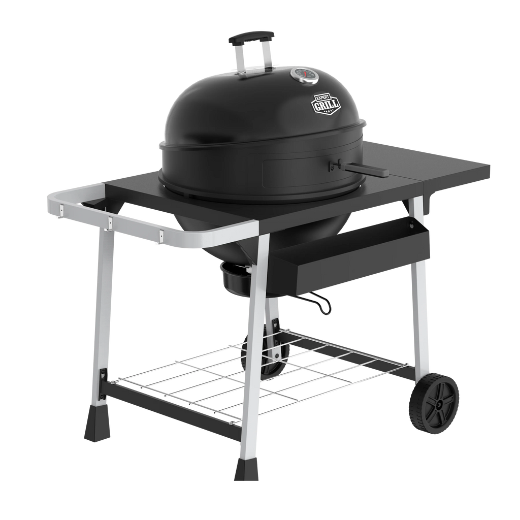 Expert Grill Kettle Cart with Pizza Accessories and Warming Rack