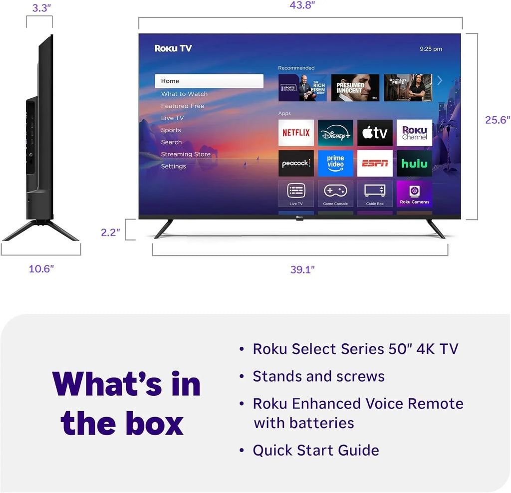 50" 4K HDR Smart TV with Voice Remote