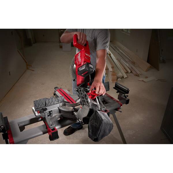 M18 FUEL 18V Lithium - Ion Brushless Cordless 10 In. Dual Bevel Sliding Compound Miter Saw with Stand (Tool - Only)