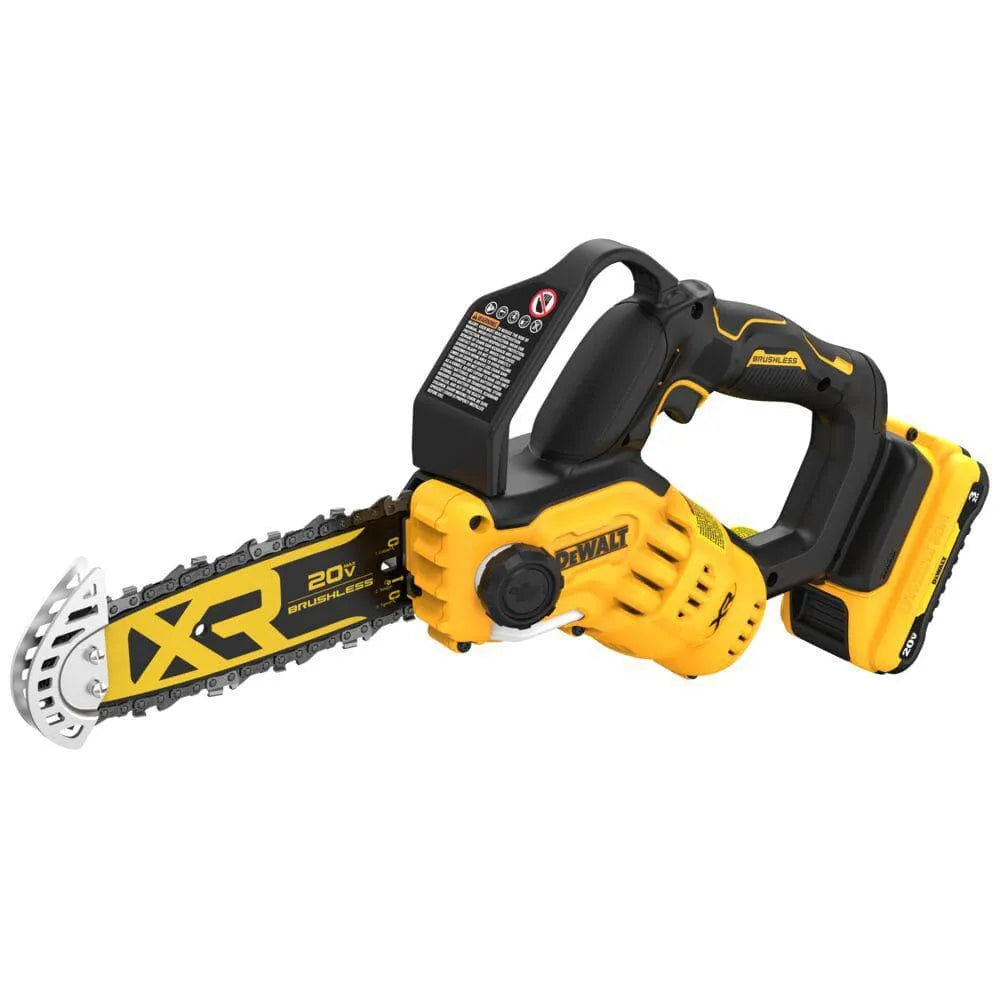 8-Inch 20V Cordless Pruning Chainsaw Kit with 3Ah Battery and Charger - DCCS623L1