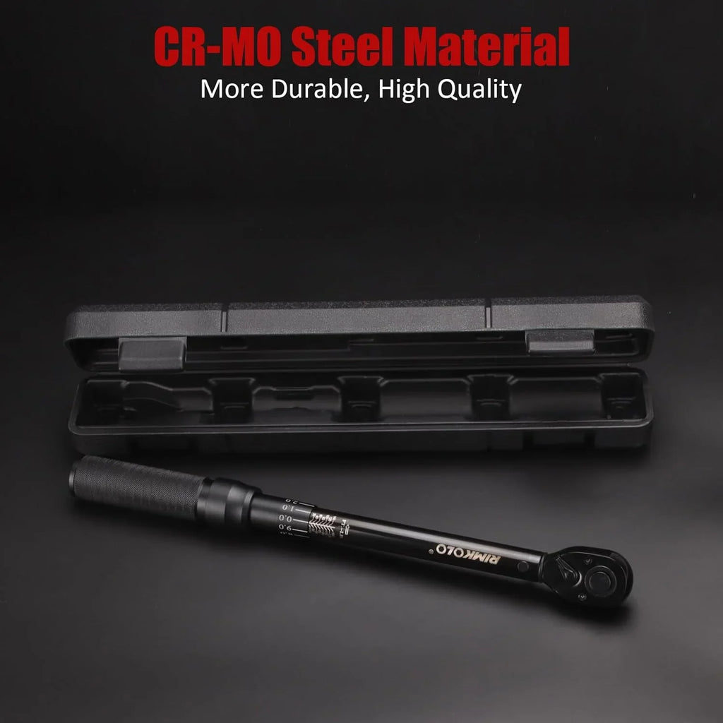 1-Inch Drive Click Torque Wrench, Dual-Scale Adjustable Torque Wrench Set with a Hex Key 200-1000ft.lb / 271-1356.7Nm