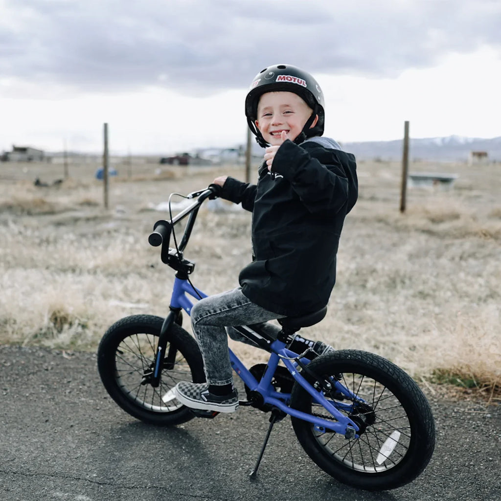 Glerc 14 Inch Little Kids Bike BMX Style Bicycle with Training Wheels Coaster Brake for 3 4 5 Years Old Boys Girls, Blue