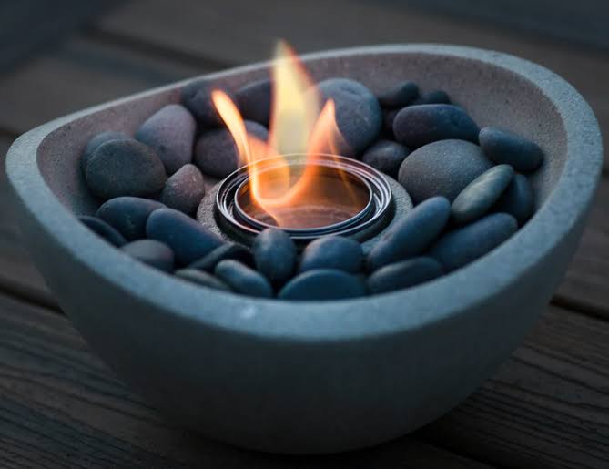 TerraFlame Table Top Fire Bowl - Wave