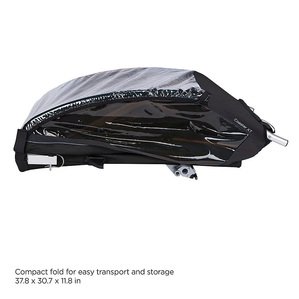 2-Seat Bicycle Trailer and Stroller – Black