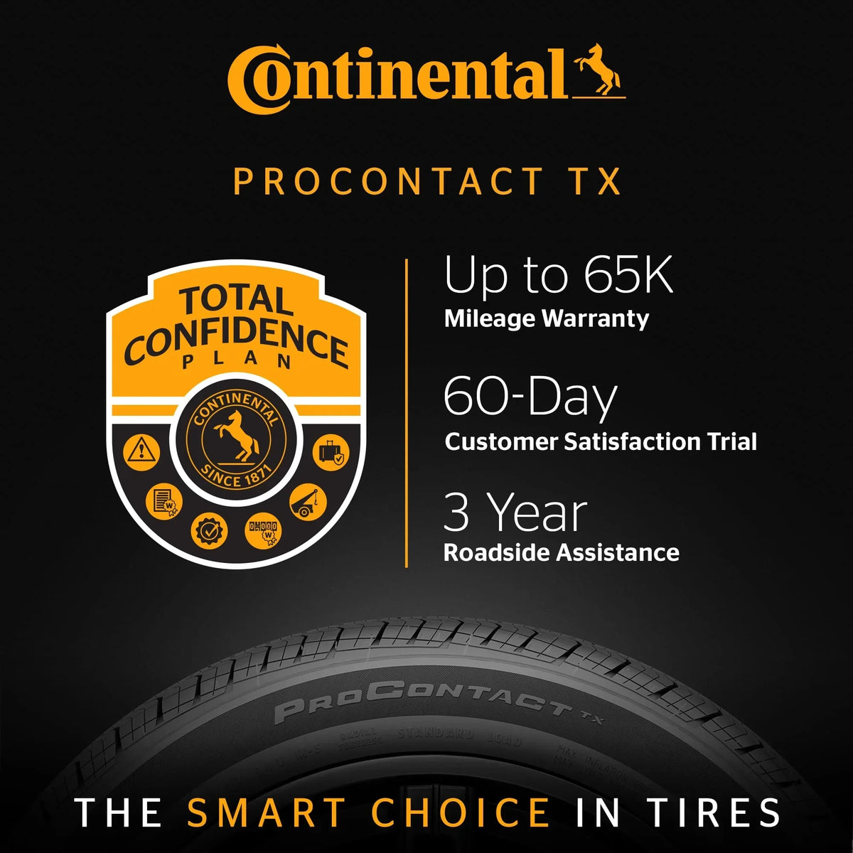 Continental Procontact TX All-Season 225/65R17 102H Passenger Tire