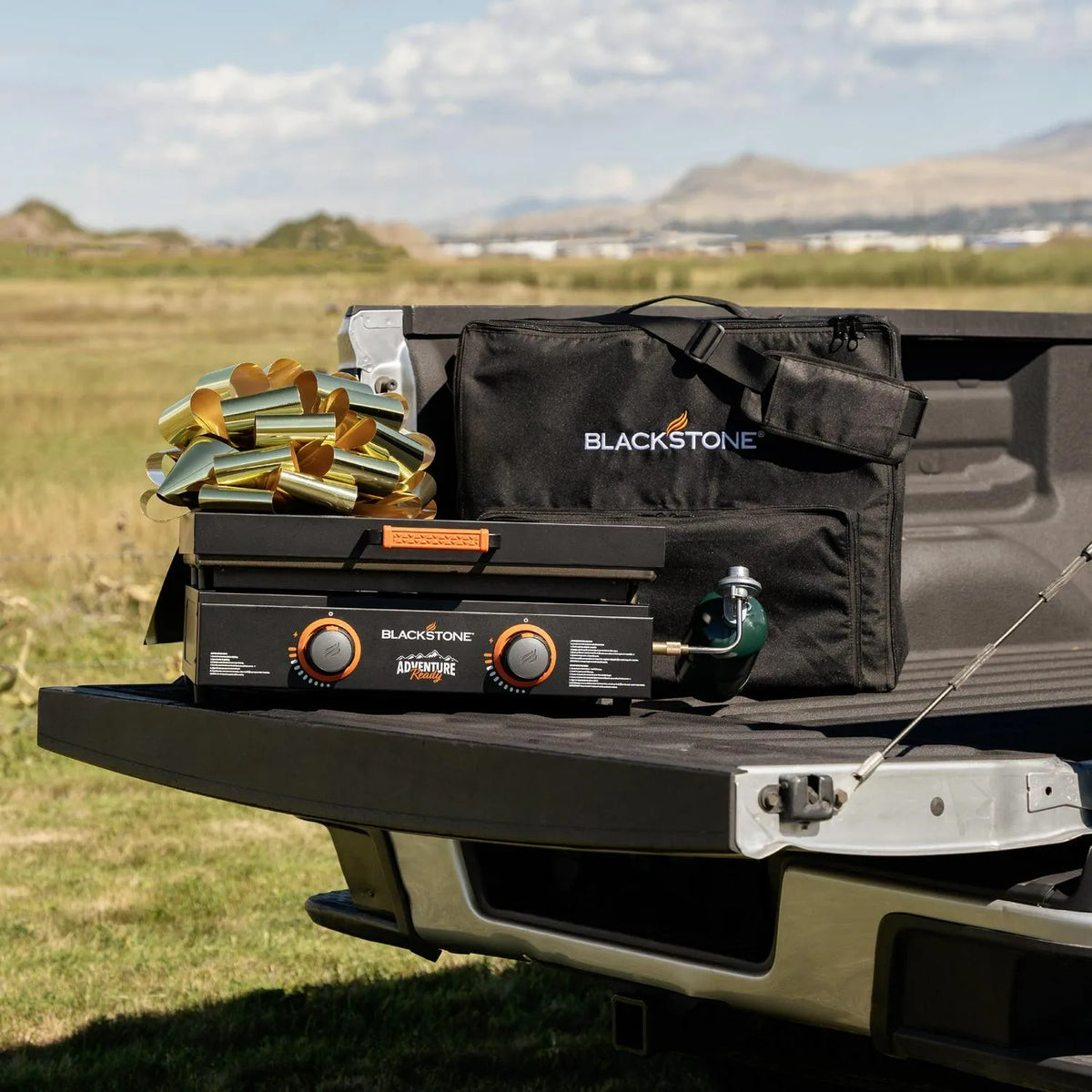 22 Propane Griddle Bundle, Black Includes Griddle, Hardcover, Carry Bag, 24,000 BTU Burners, Rear Grease System